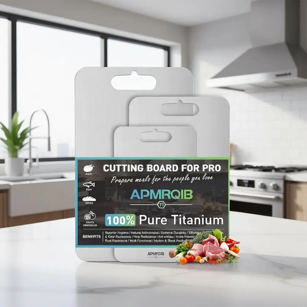 

Набор двусторонних разделочных досок из 100% титана, нетоксичные, гигиеничные и долговечные, для использования на кухне