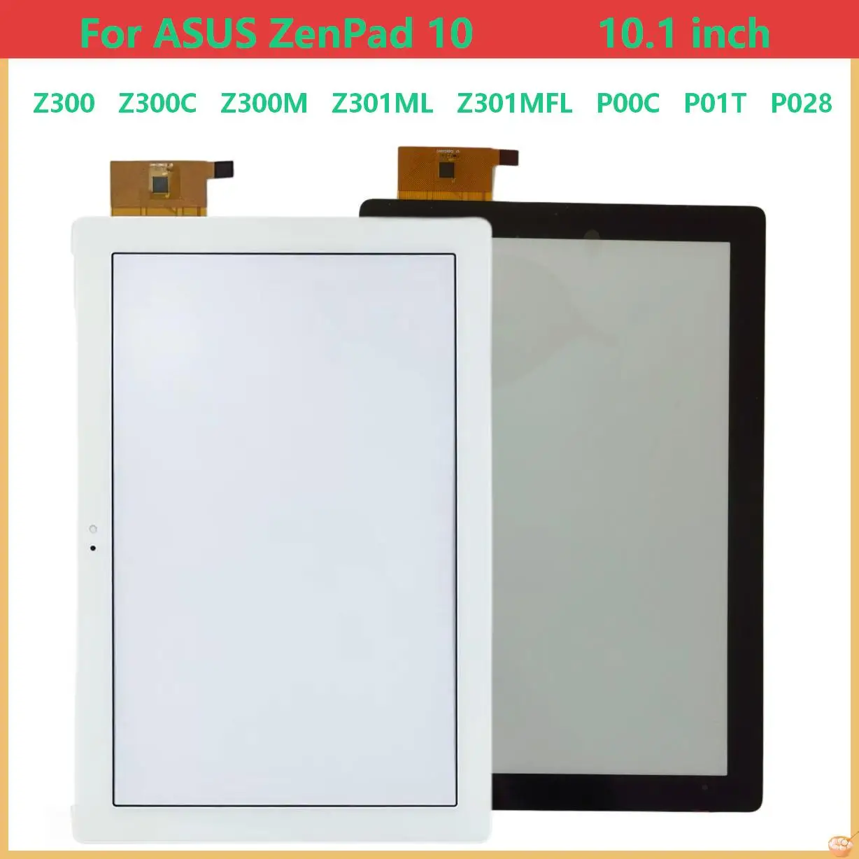 AAA For Asus ZenPad 10 Z300 Z300M P00C Z301ML Z301MFL Z300C P028 P01T Touch Screen + OCA LCD Front Glass Panel Replacement