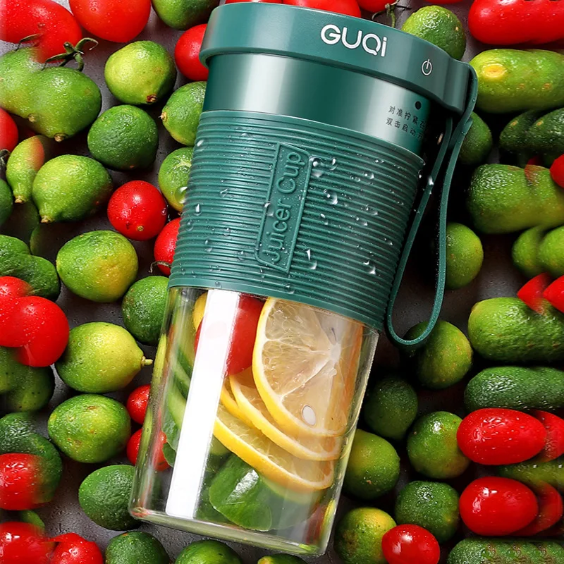 Guqi Electric Portable Juicing Cup USB Charging Multifunctional Juice  Mini soybean milk maker  stainless steel fruit