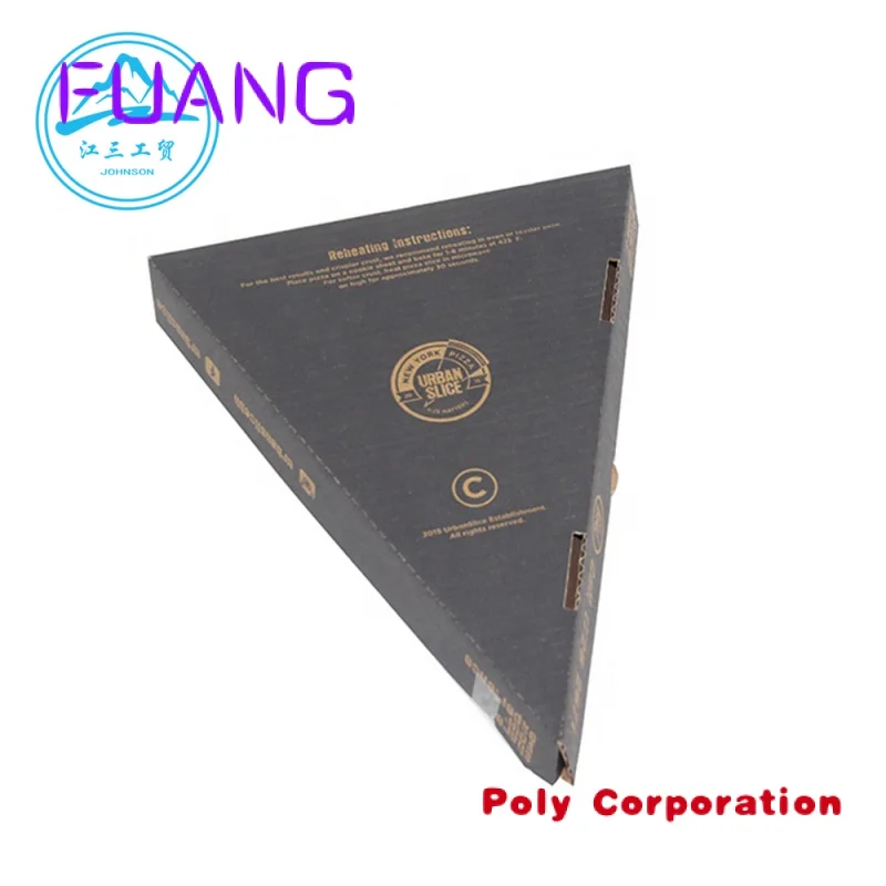 Custom  Wholesale Triangle Pizza Box Manufacturers corrugated paper Custom Slice Pizza Packing Delivery Boxes With Logo