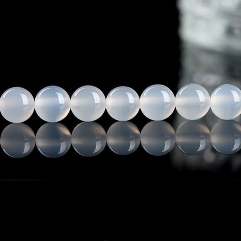 Feng Shui Gift Obsidian White agate scattered beads for man and women Handmade good Lucky Amulet Jewellery