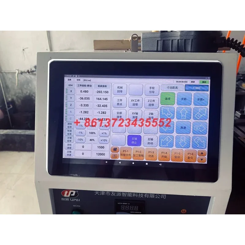 La tarjeta de control de la máquina de grabado CNC de 3/4/6 ejes admite RTCP, trayectoria de simulación de camino de herramienta en tiempo real 3D, máquina todo en uno
