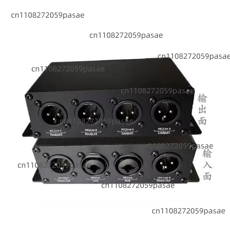 Splitter 2 in 4 Out Balanced Audio Converter Signal  Multiplexer Signal Splitter