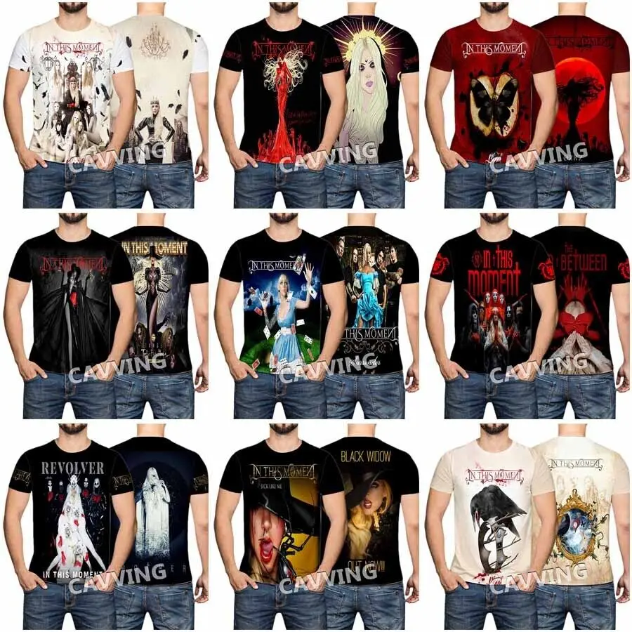 في هذه اللحظة، تي شيرت كاجوال بأكمام قصيرة مطبوع ثلاثي الأبعاد للنساء/الرجال