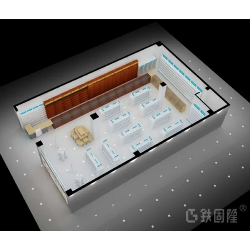 [Customized]Modern chemist's Shop Pharmacy Shelves  Decoration Counter Design