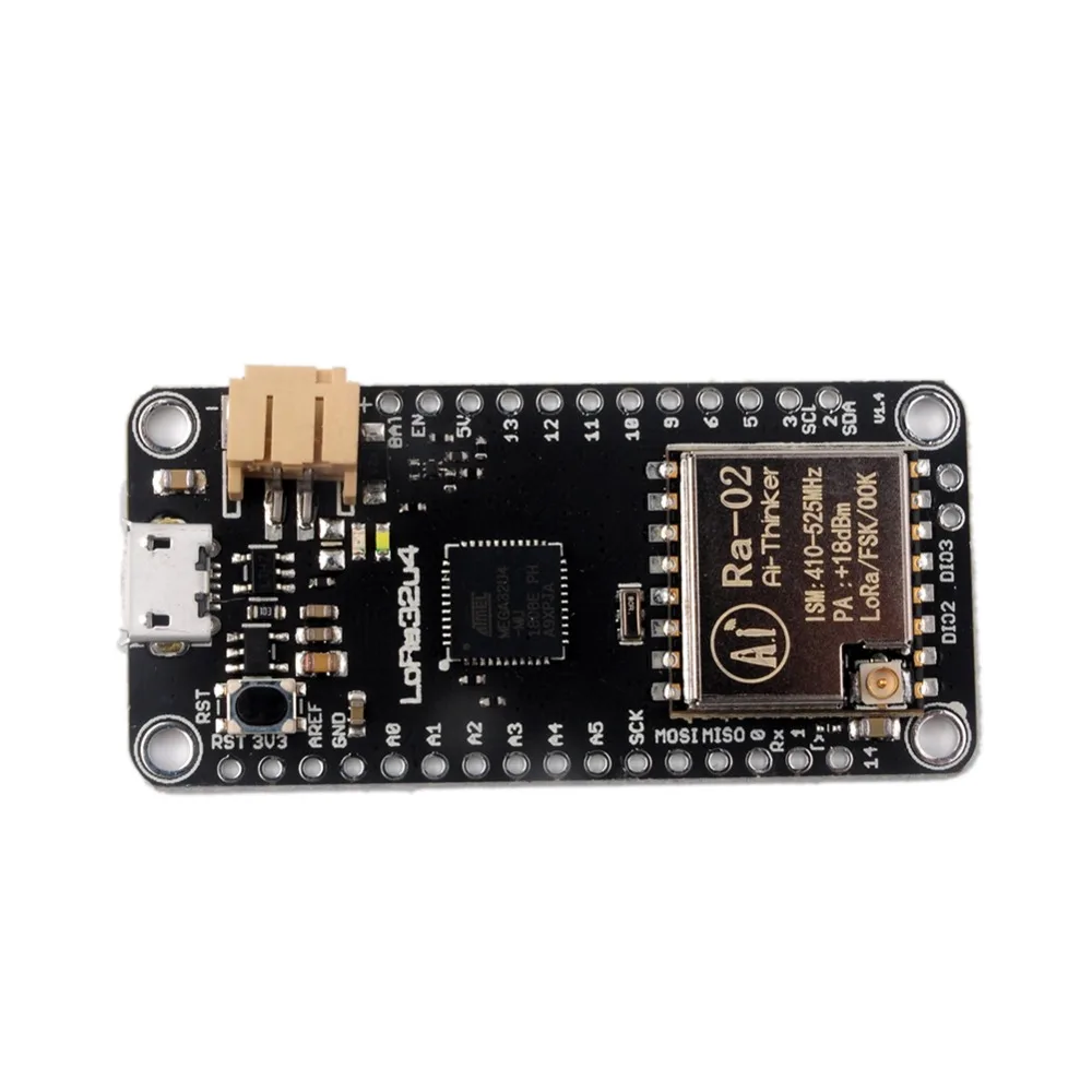 LoRa32u4 433mhz RA02 Lora Module Development Board IOT LiPo SX1278 for Arduino+Antenna & JST-PH2.0MM-2P Cable RCmall