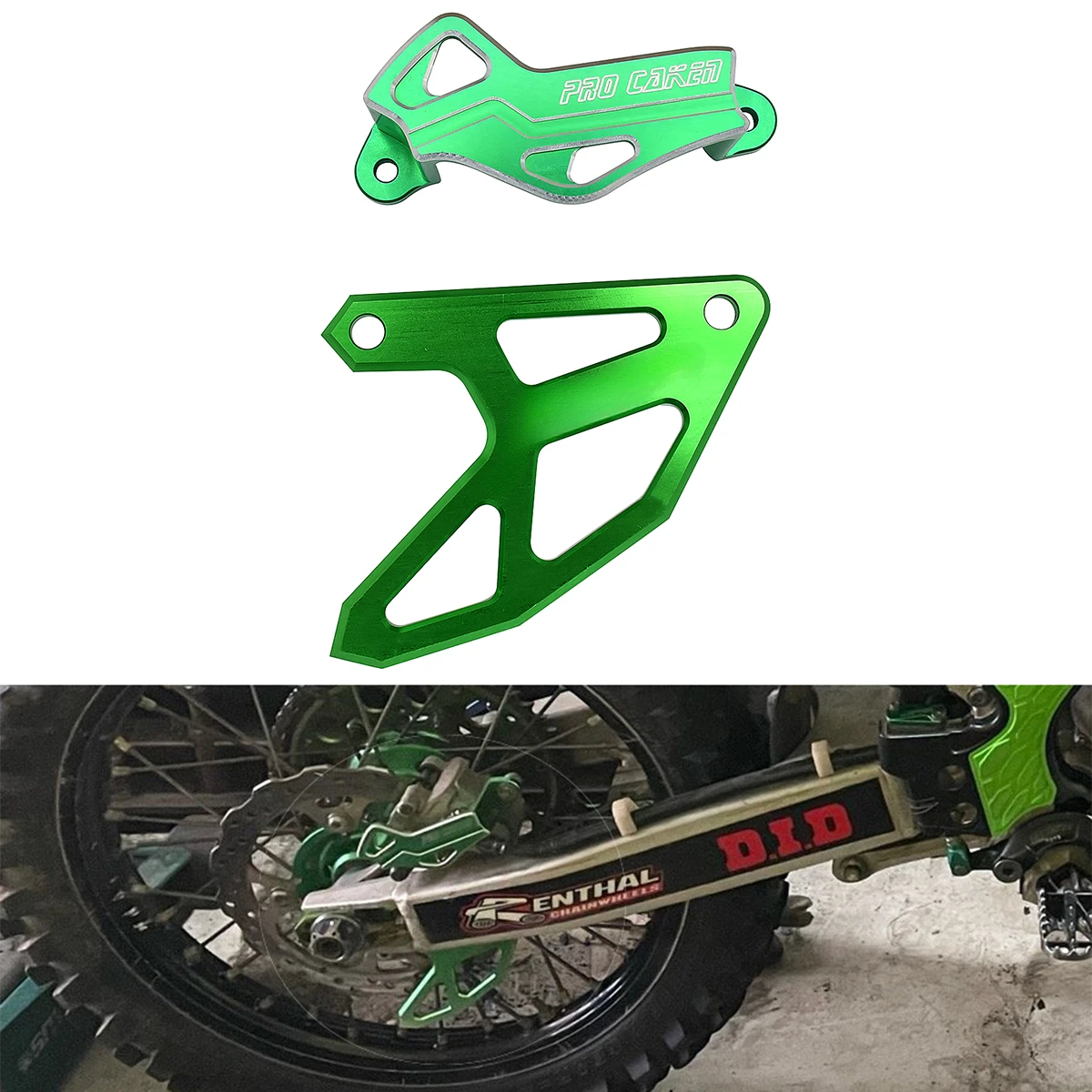 

For Kawasaki KX250F 2004-2008 KX450F 2006-2018 KLX450R 2008-2012 Motorcycle Rear Brake Caliper Brake Disc Guard Protector Cover