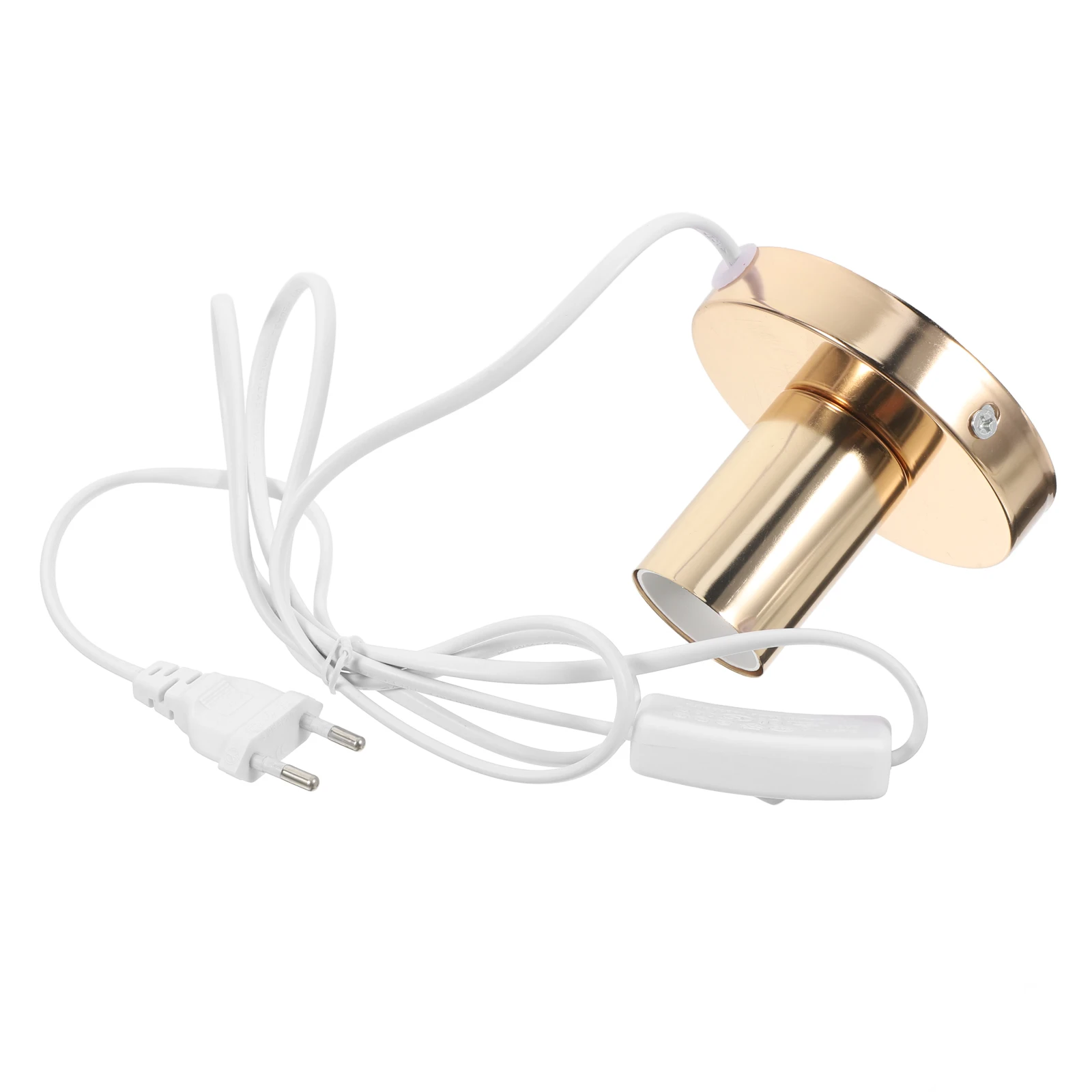 

Table Lamp Base Desktop Small Metal Vintage E27 Screw Light Bulb Holder Base with Cord Switch Eu Plug Industrial Light Socket