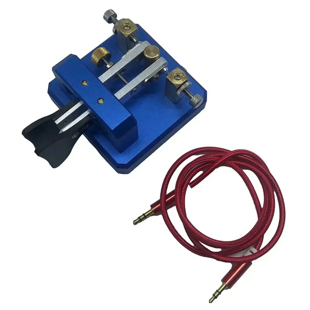 Black Automatic Telegraph Key Automatic Telegraph Key For Ham Radio Reliable Contact Performance Carbon Fiber Composite Blades