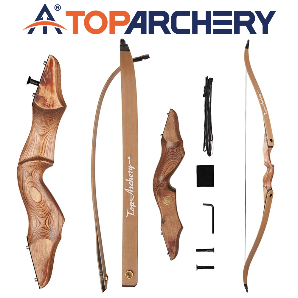 

Toparchery-Professional Recurve Bow for Hunting, Shooting Practice, Wooden Handle, Comfortable Grip, Sports Gift, New