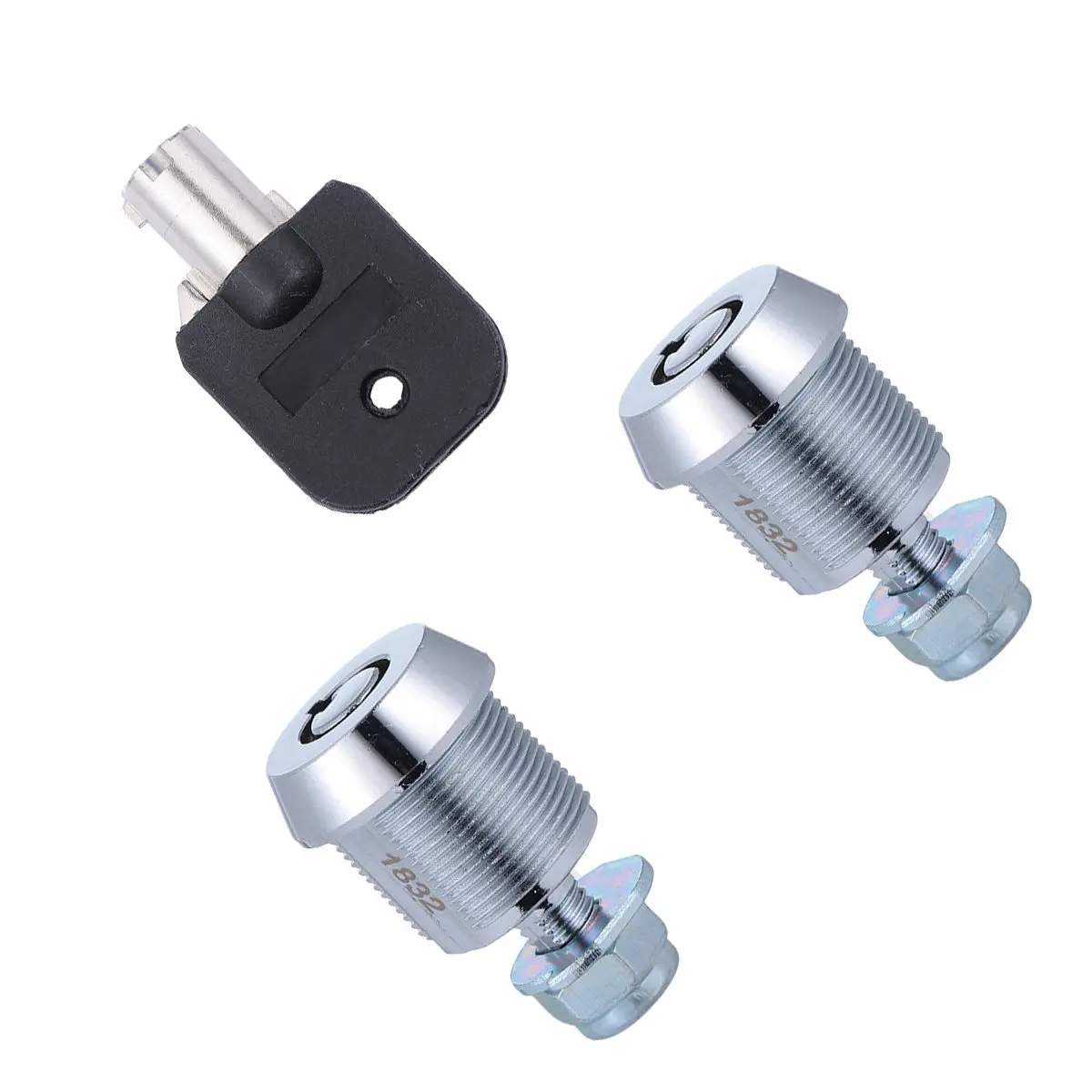 2Pcs 17Mm Tubular Plunger Locks for Wooden Iron Gates Cabinets Enclosures Tool Box Arcade Machine Lock Key Removable Locked