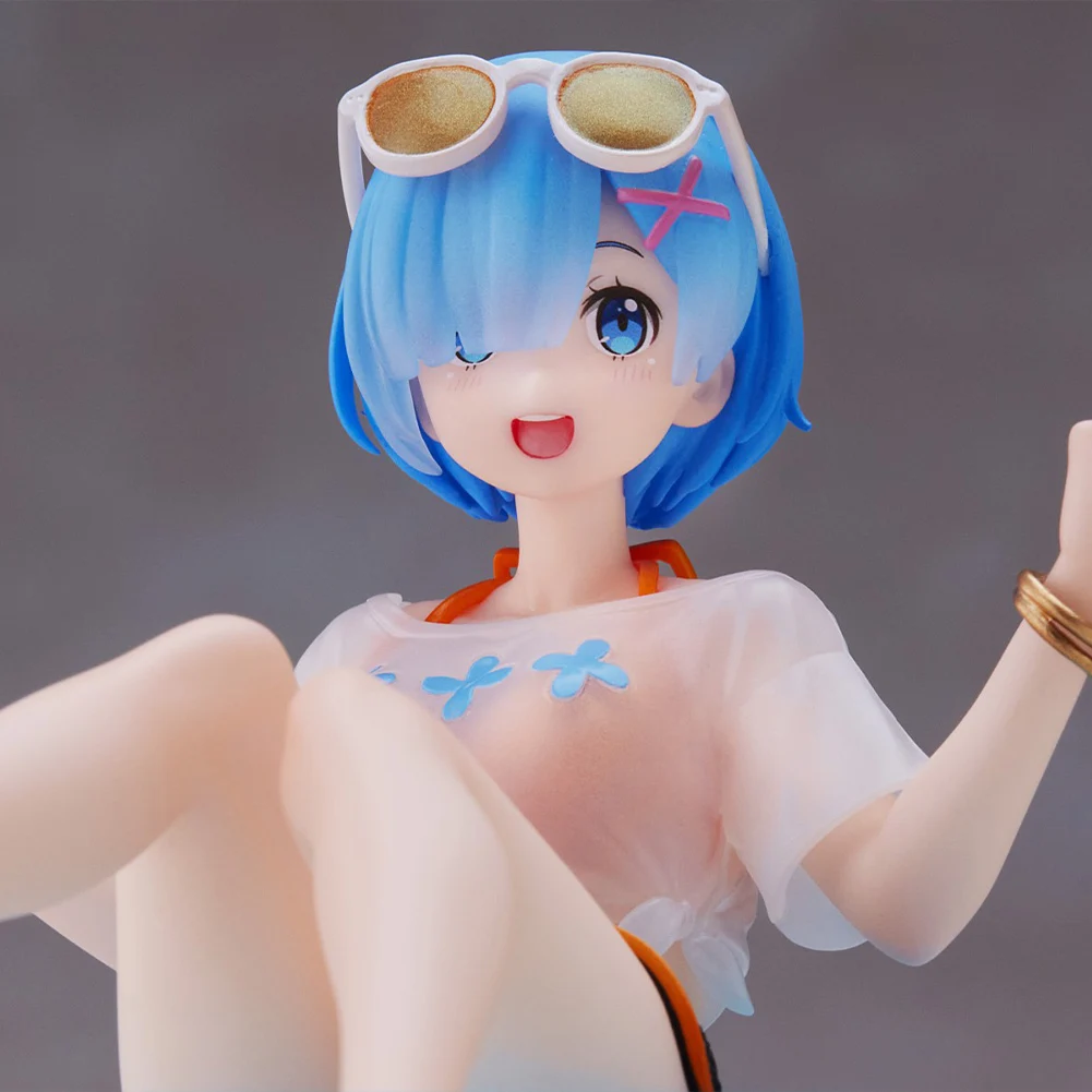 Re:0 anime figura rem figura rem maiô figuras de ação boneca pvc modelo brinquedos adulto ornamento coleção estátua menino menina presentes10cm