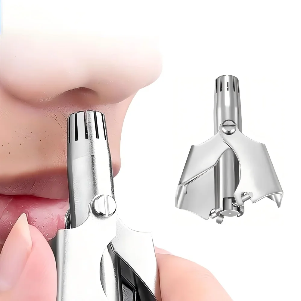 Manual Nose Hair Trimmer for Men and Women 360° Rotating Trimmer Washable Stainless Steel Portable Ear Hair Manual Remover 2026