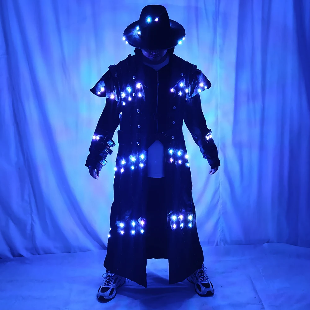 LEDロボットのコスプレ衣装,ステージジャケット,ダンサーのスーツ,コスプレの衣装,ナイトクラブパーティー用のレーザー,男性のダンス