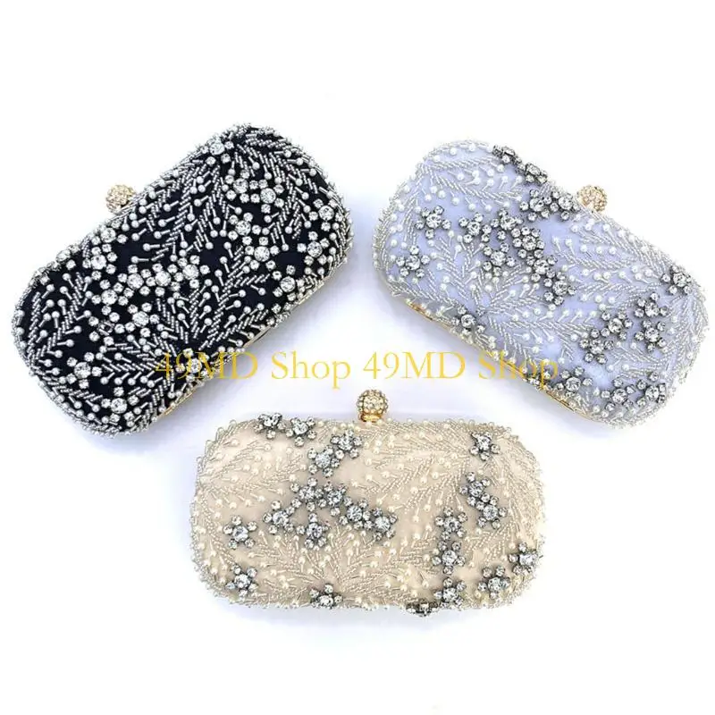 

49MD Женская вечерняя сумка, свадебный клатч с вышивкой, вечерние сумки для выпускного вечера, свадебная сумка через плечо, на