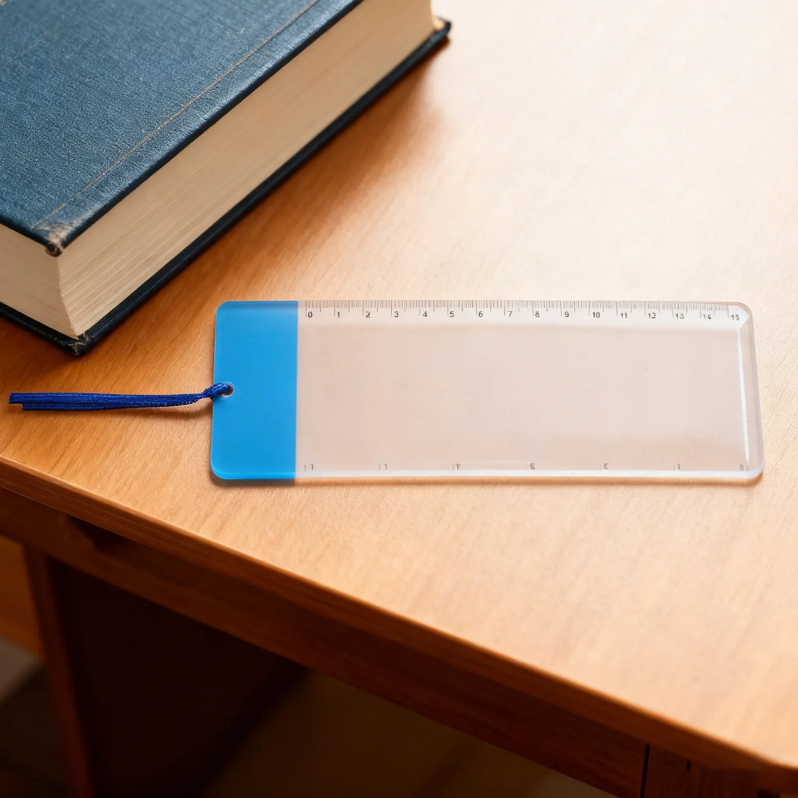4Pcs PVC Flat Magnifier Sheet Bookmark 3X Portable Reading Magnifier for Seniors Small Text Books Documents Maps Presentation