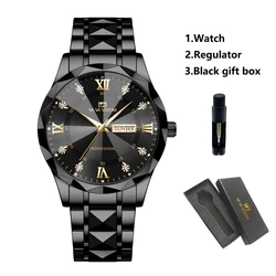 VA VA VOOM Brand Men Watch Rhinestone Luxury Week Quartz Movement 41mm Blue Gold Stainless Steel Fashion Business Watches Reloj