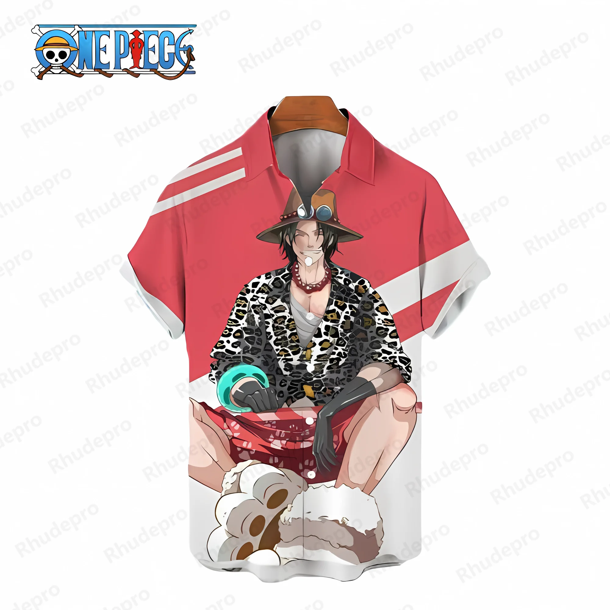 One Piece Hawaii Social Shirt Monkey D Luffy Beach Blouse Men's Shirts Short Sleeve Tops 2024 Blouses Cool Mens Clothes HD Print