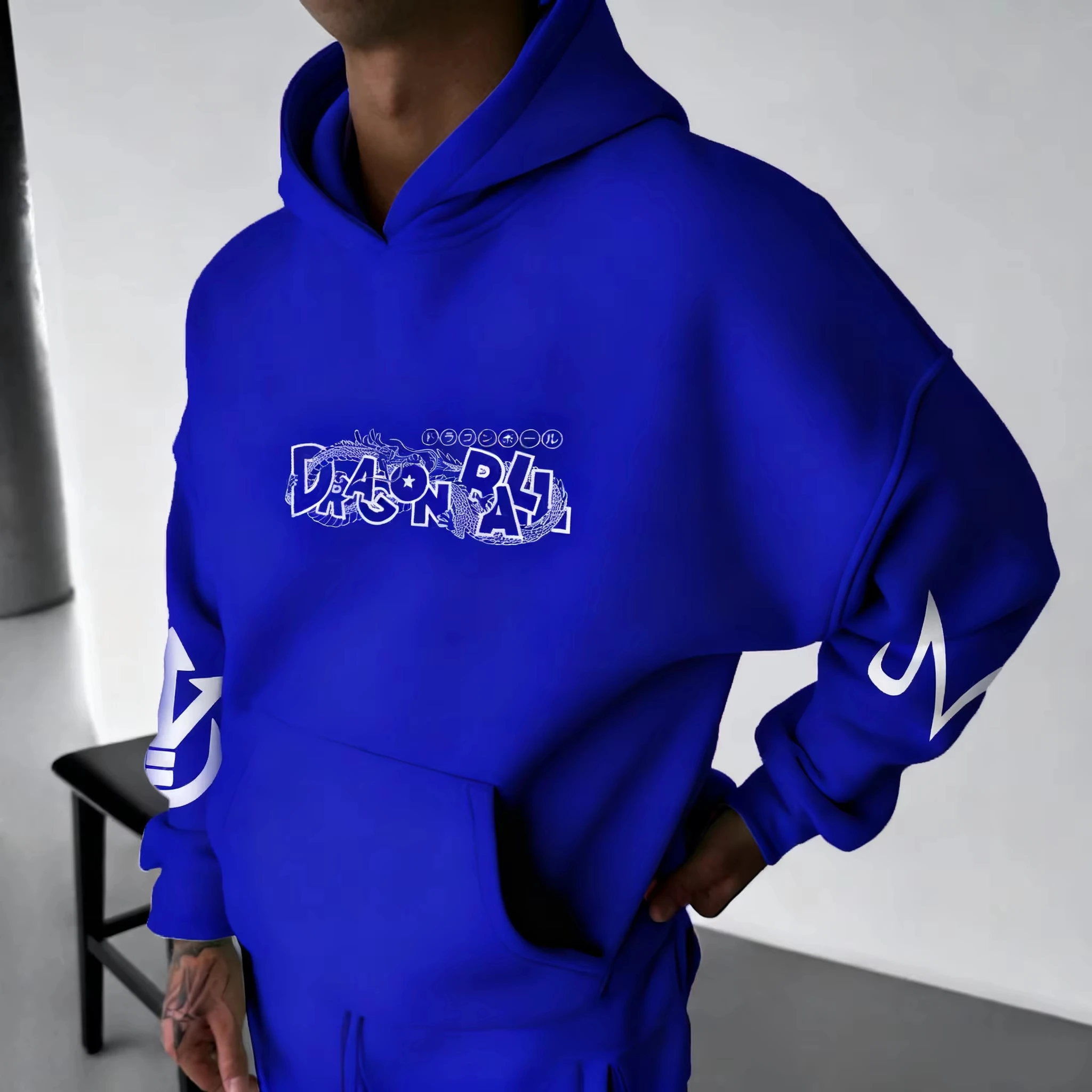2026 New Hot Autumn_winter Dragon Ball Animation Hoodie Men's New Vegeta Printed Plus Size Trendy Y2K Parent Child Top
