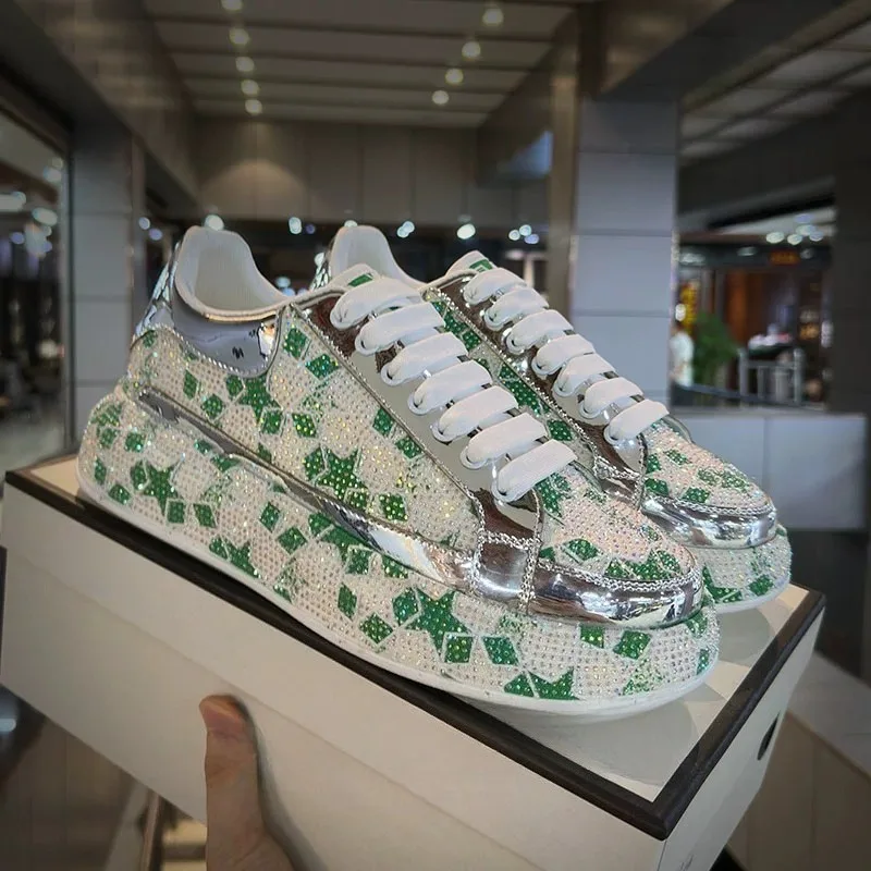 Coiffeur Chunky Sneakers Rhinestone Designer Shoes Men's Sneakers and Casual Shoes Luxury Shoes for Man Tênis Casual Masculino