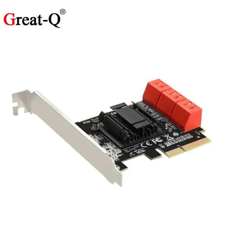 

PCI-E to SATA3.0 expansion card PCIe to 6-port SATA bootable SSD solid state drive adapter card