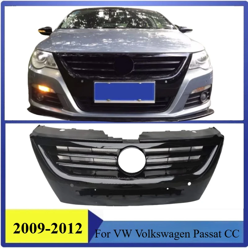 Front Bumper Upper Grille For VW Volkswagen Passat CC 2009 2010 2011 2012 Front Grille Ventilation Net Medium net