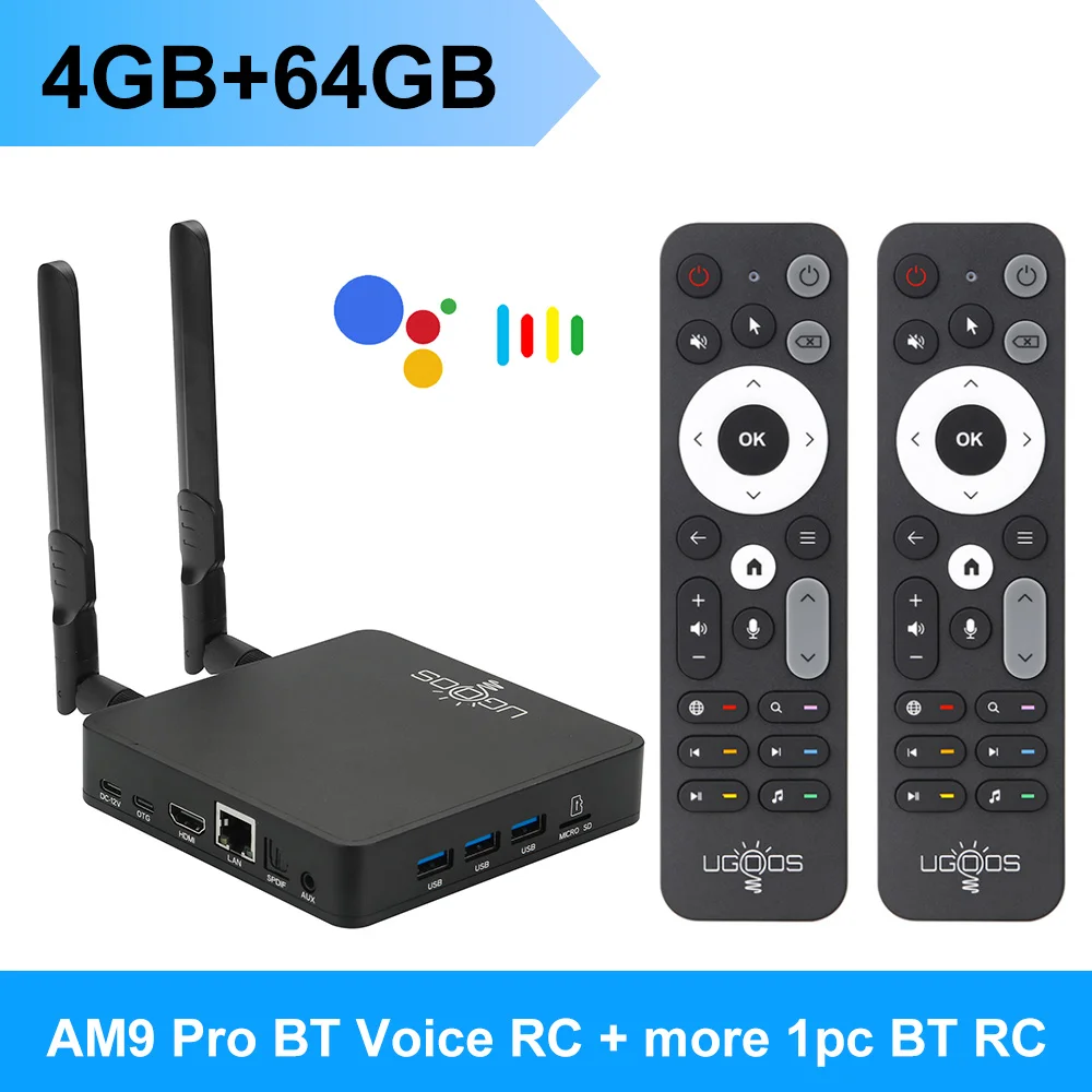 UGOOS AM9 Pro Amlogic S905X5-J TV BOX Android 14 LPDDR5 4G64G Supoprt AI-SR, 4K HDR WiFi6 BT5.2 1000M with BT Voice Remote image 3