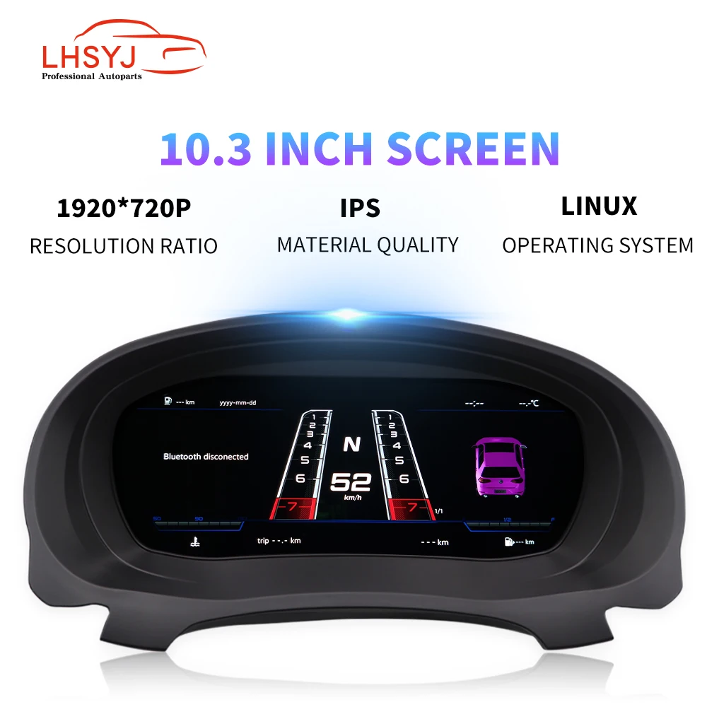 LHSYJ 10.3''Inch Car Digital Dashboard Panel Virtual Instrument Cluster CockPit LCD Speedometer For VW Golf6 