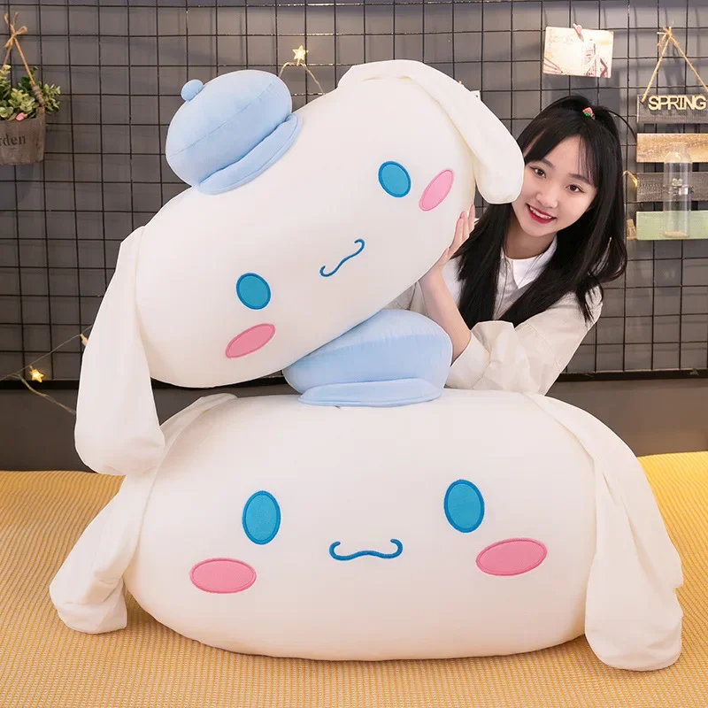 40/70cm Big Size Sanrio Cinnamoroll Plush Dolls Toys Kawaii Cartoon Car Headrest Pillow Stuffed Toys Back Cushion Birthday Gifts