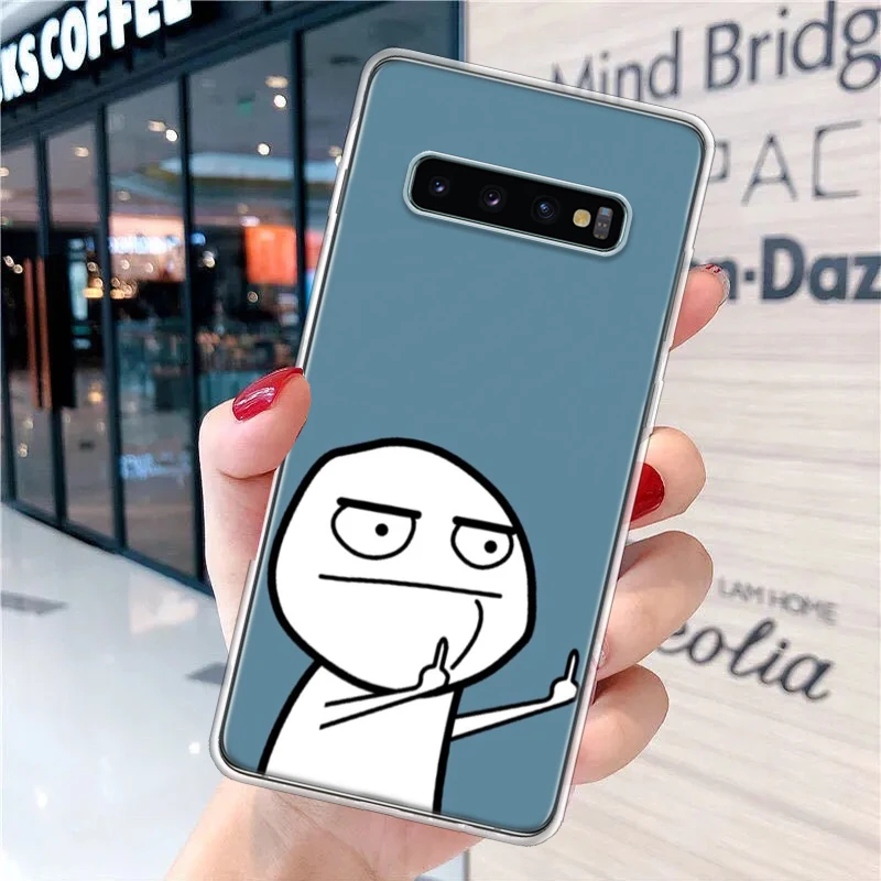 Funny Man Than Middle Finger Soft Phone Case for Samsung Galaxy S24 S23 S22 S21 Ultra S20 FE S10 Plus S9 + Print Fundas Cover Ca