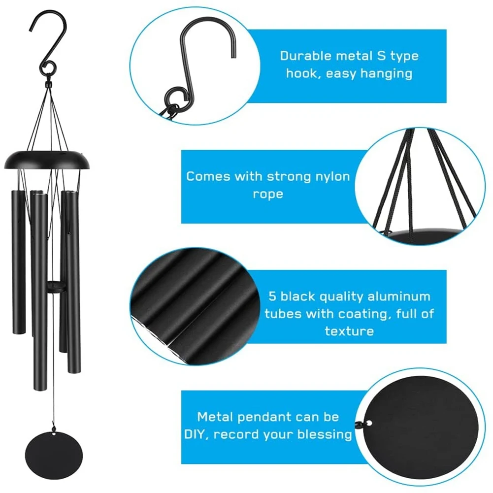 

Retro Metal Wind Chimes Aluminum Tube Music Wind Chimes Ornaments Room Decoration Nursery Decoration Hanging Decorations HOT