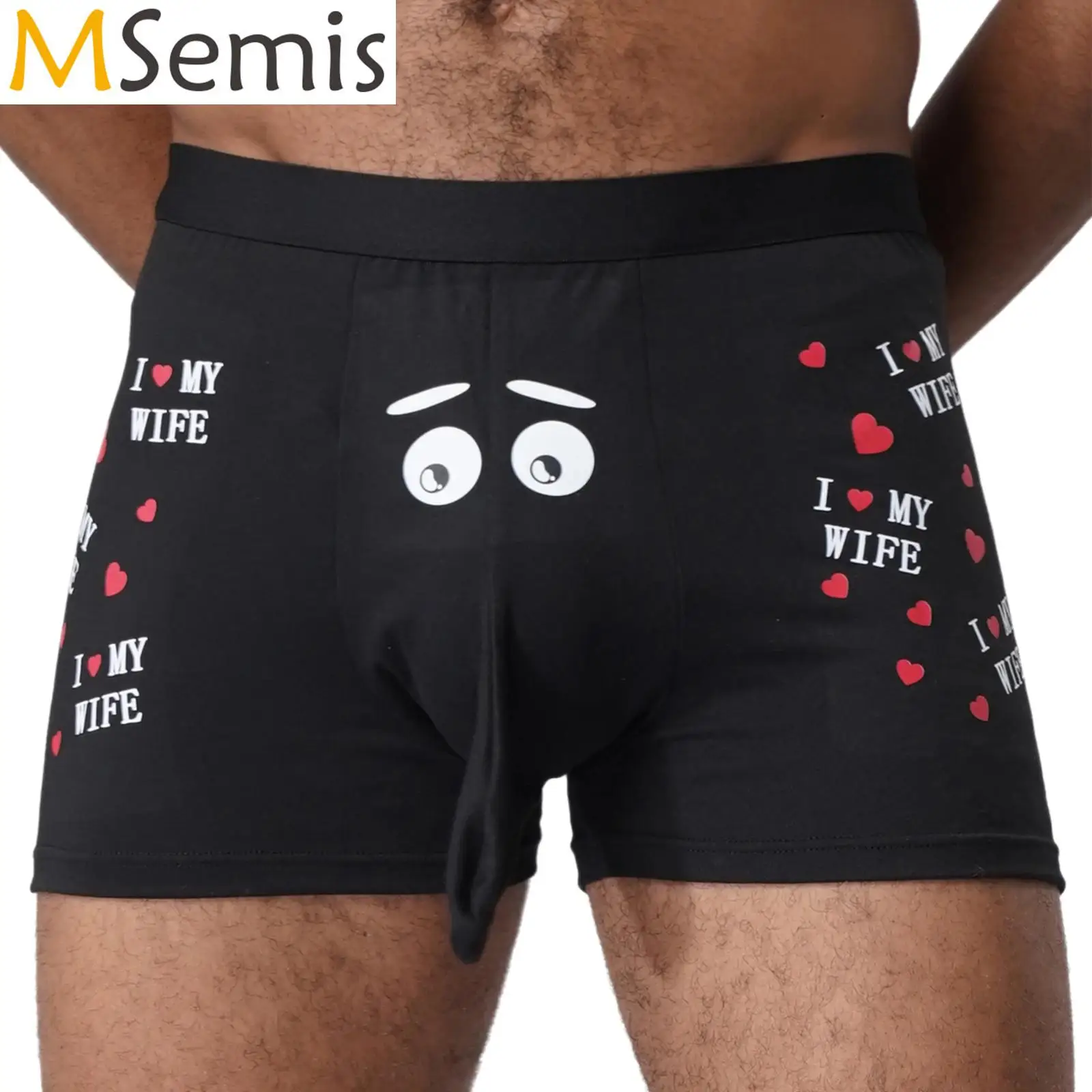 

Mens Lingerie Funny Print Boxer Shorts Elastic Waist Elephant Sheath Pouch Stretch Underwear Sexy Compression Underpants