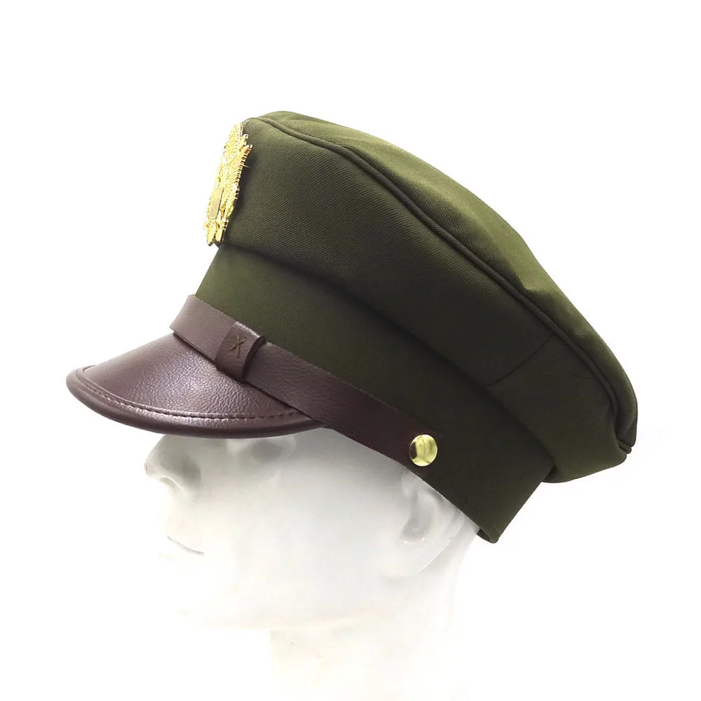 

WWII WW2 US Air Force USAF Officer Cap Hat With Golden Eagle Badge AAF Cap