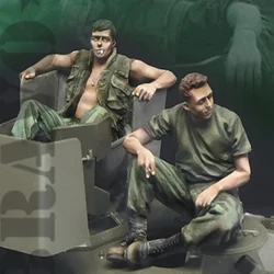1/35 Resin Figure Unpainted Model Kit, Military theme, American Tank Soldiers, Unassembled and unpainted GK,