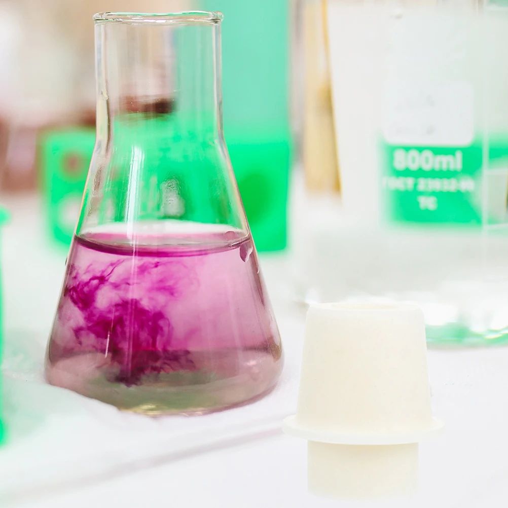 

5 Pcs Erlenmeyer Flask Stopper Lab Stoppers Experiment Glass Silica Gel for Tube