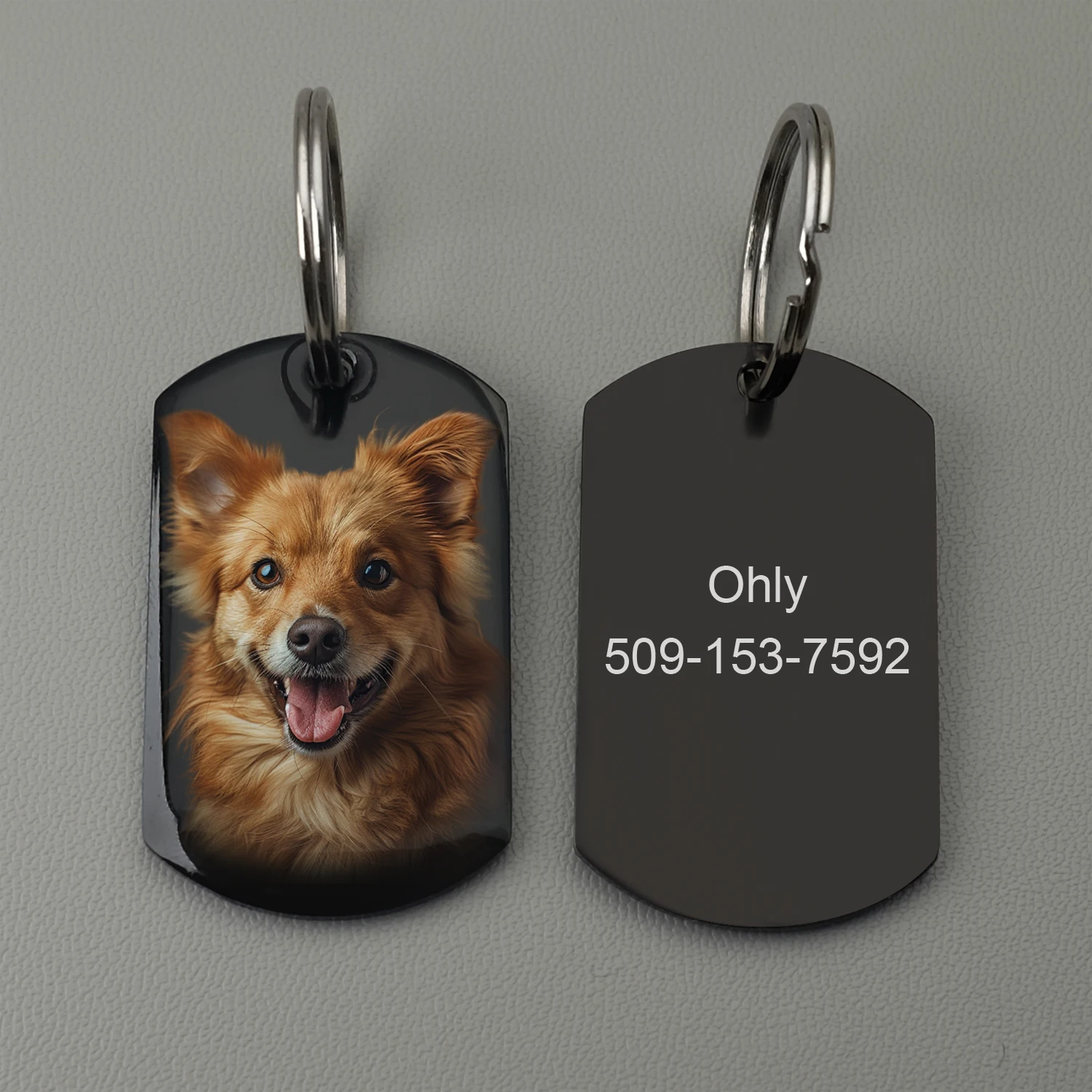 Customizable Dog Tags,Personalized Dog Tags,Engraved for cat keychain,Customized dog Photo Memorial KeepsakeSympathy Gifts