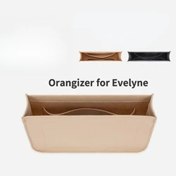 Makeup Inner Bag Organizer With Zipper Purse Insert for Evelyne Saddle Felt Cloth Inserts Bag Organizer Makeup Handbag