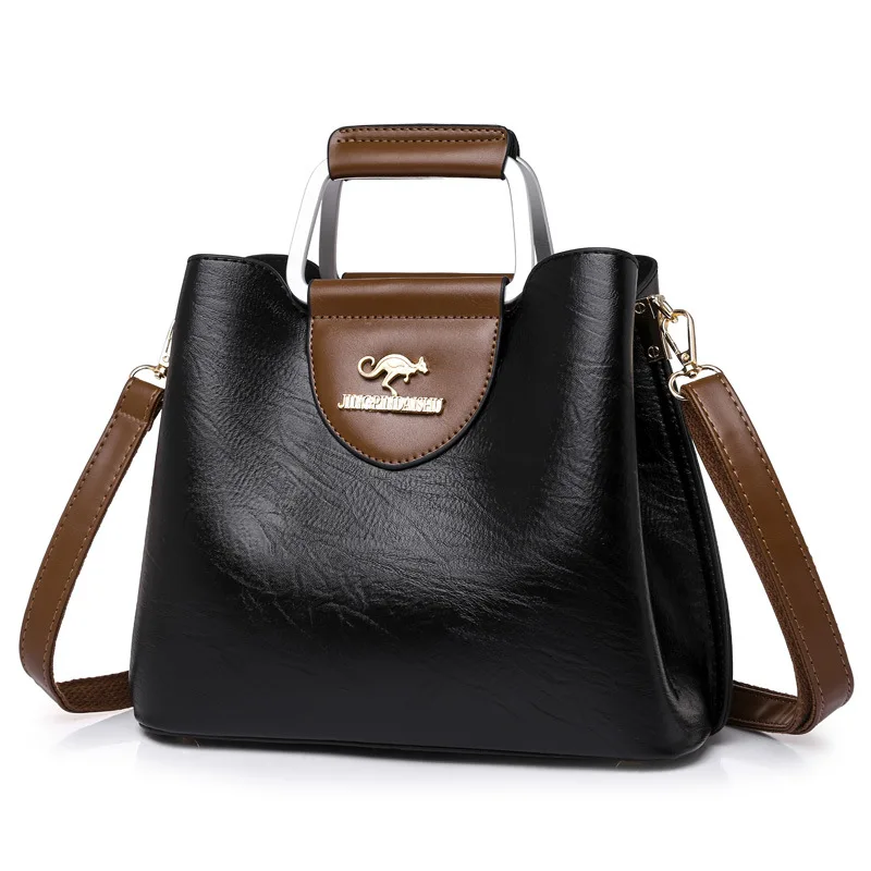 PU Soft Leather Texture Handbag New Cross-border Women\'s Bag Niche Design Fashionable Shoulder Bag Large Capacity Tote Purse