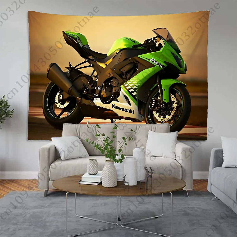 

Motorcycle Ninja Hr2 H2 Tapestry to Advertising Cloth,School,Camping,Birthday Party DIY K-KawasakiS Garden flag Banners