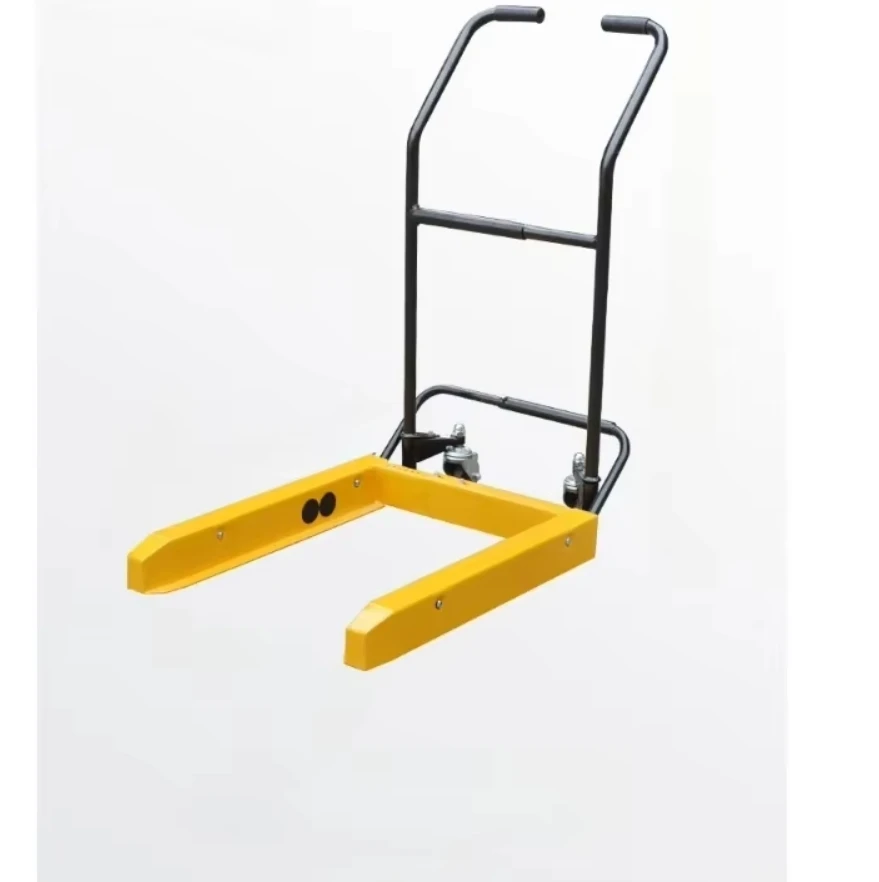 

Plastic turnover box cart lift plastic blue basket special transport truck foot lift mobile hand forklift