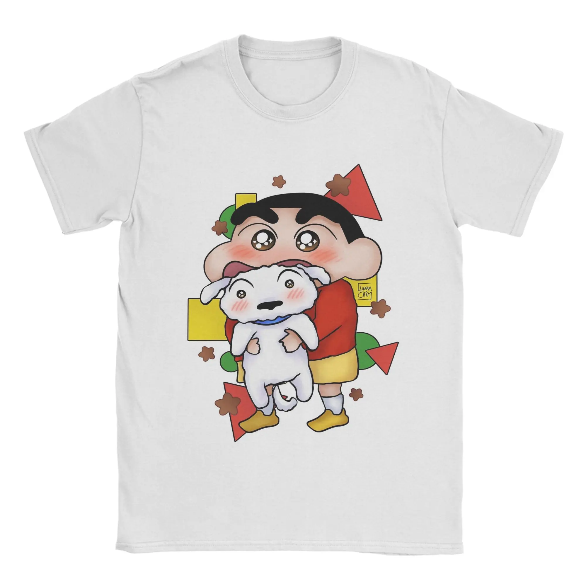 Crayon Shin chan Shiro T Shirt Men Women 100% Cotton Hipster T-Shirt Crew Neck  Tees Short Sleeve Clothing New Arrival