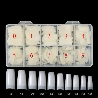 

500pcs/box Nail Tips Half Cover Fake False French Nail Art Artificial Acrylic Gel UV Manicure Set DIY Clear/Natural