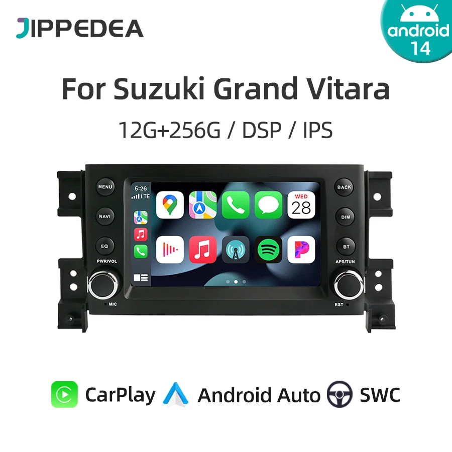7 "Android 14,0 Auto Radio Für Suzuki Grand Vitara 2005-2015 CarPlay GPS Navigation 4G WiFi