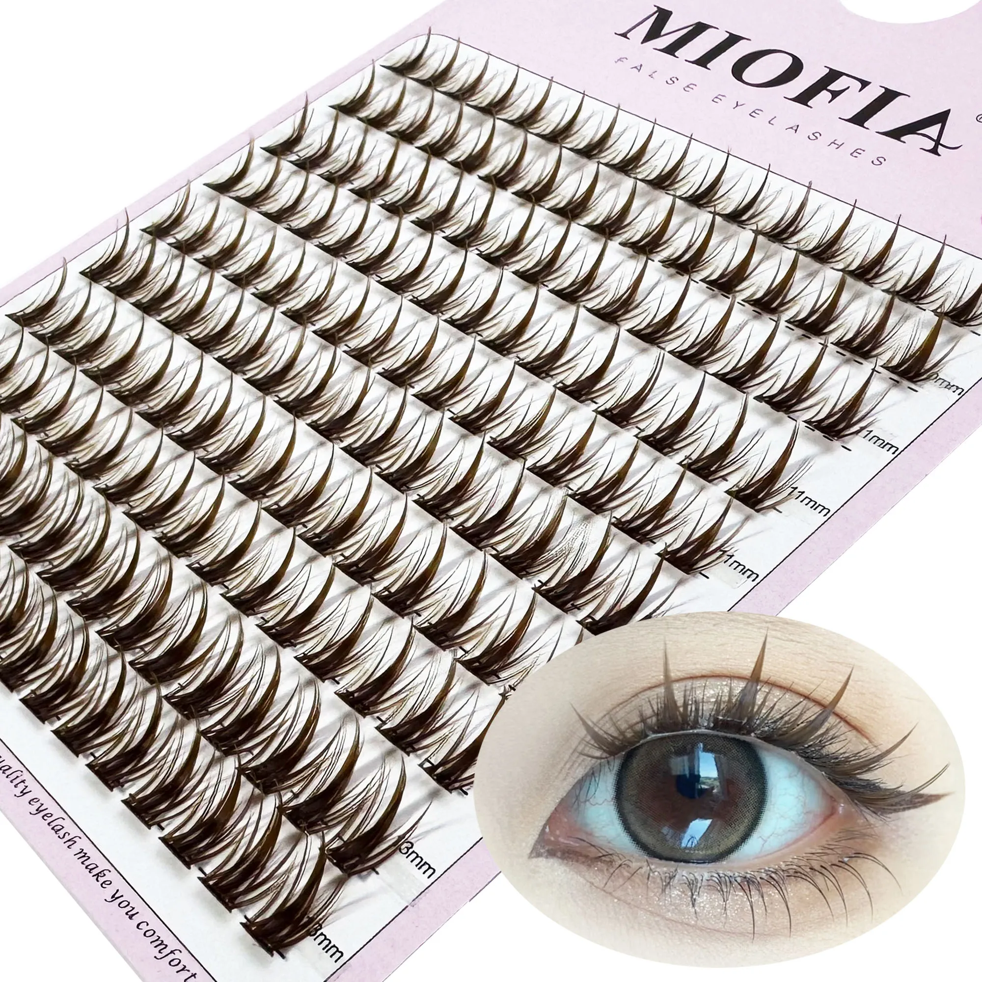 160 Cluster Individual Lashes Bundle 3D Russian Volume Look Faux Mink False Lashes Natural Eyelash Extension Makeup Lashes Tools