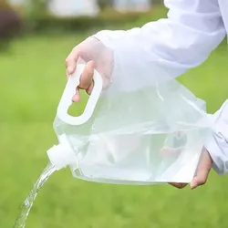 5/10L Portable Water Bag Folding Bucket Water Container Jug Bottle Pouch Outdoor Travel Camping with Handle Camping Supplies