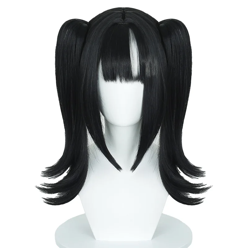 Oneindige warmte Experimentele ingenuiteit COS Pruik Afneembare Twin-Tail Simulatie Hoofdhuid Top Gemengde kleur Pruik