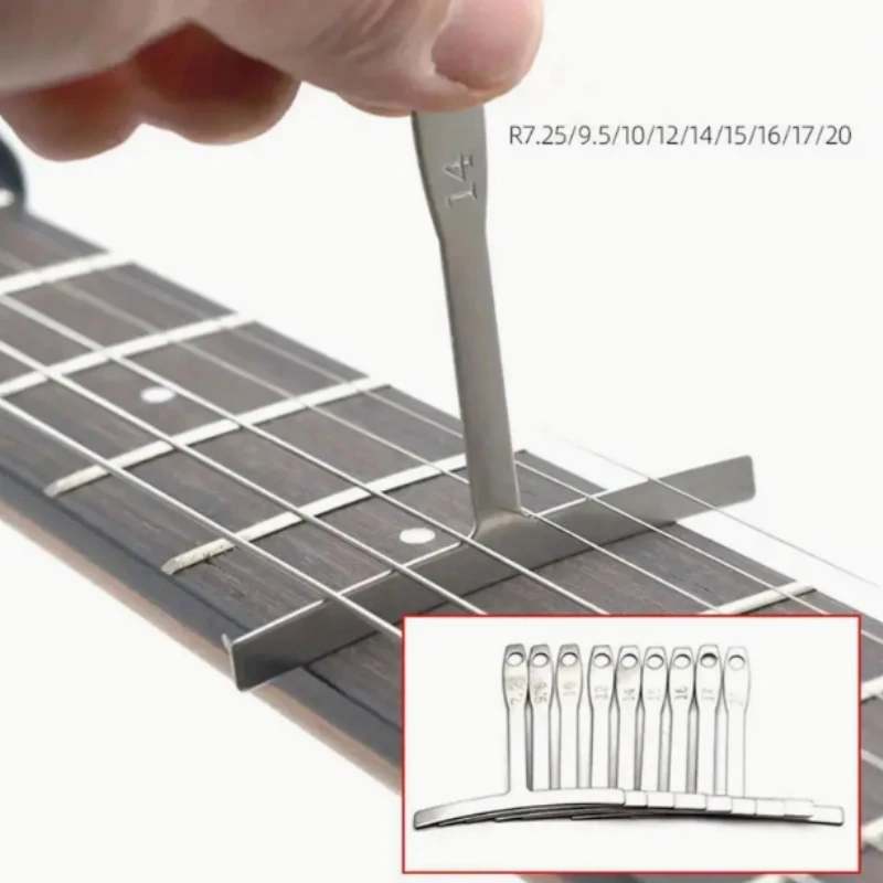 T-Ruler Understring Radius Gauge String Action Measuring Tool Guitar Fingerboard Tape Measure Repair Parts