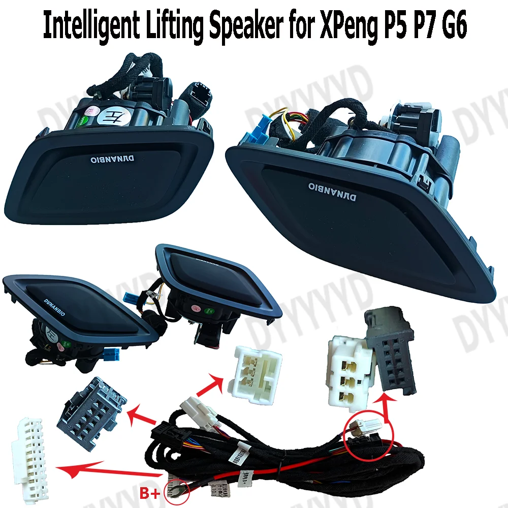 

Car Speakers for XPeng G6 P5 P7 LED High Performance Lifting Center Tweeter Audio 32 Colors LED Ambient Light Sound System