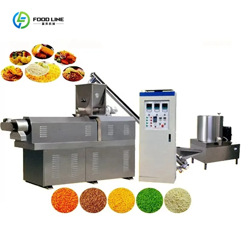 304 Stainless Steel Twin Screw Breadcrumbs Production Line Automatic Panko Making Machine Bakery Equipment Custom