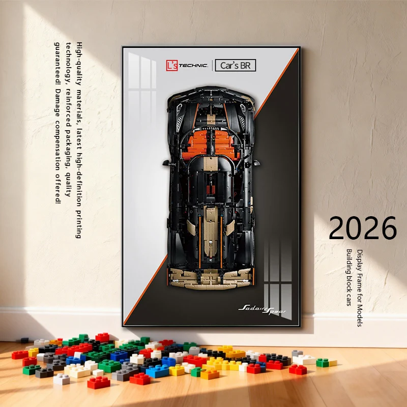 Support mural pour modèles de voitures Lego 42232f1 Koenigsegg Sadair's Spear Ultimate, cadre photo mural